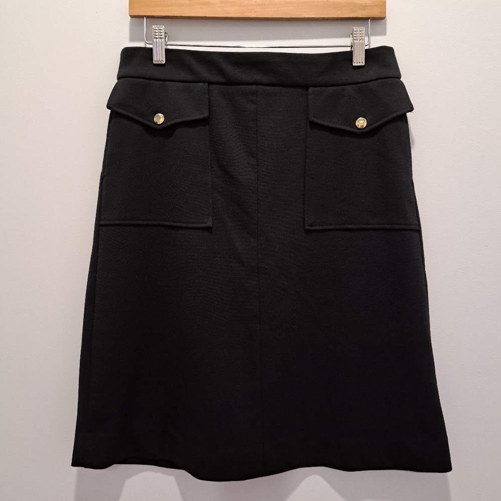Premise Black A-line Patch Pocket Mod Twee Academia Skirt Womens 8